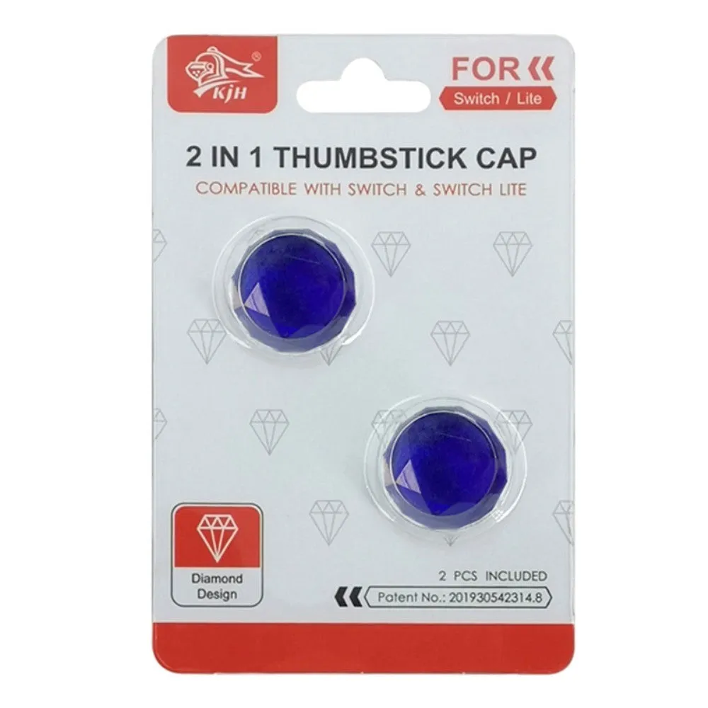 Nintendo Switch / Switch Lite Akryl Joystick Thumb Stick Grip Cap - Blå