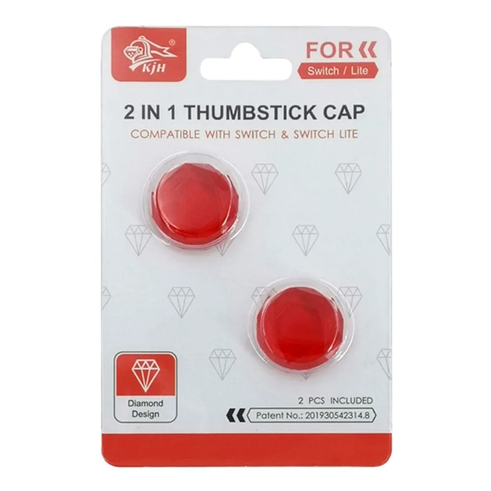 Nintendo Switch / Switch Lite Akryl Joystick Thumb Stick Grip Cap - Rød