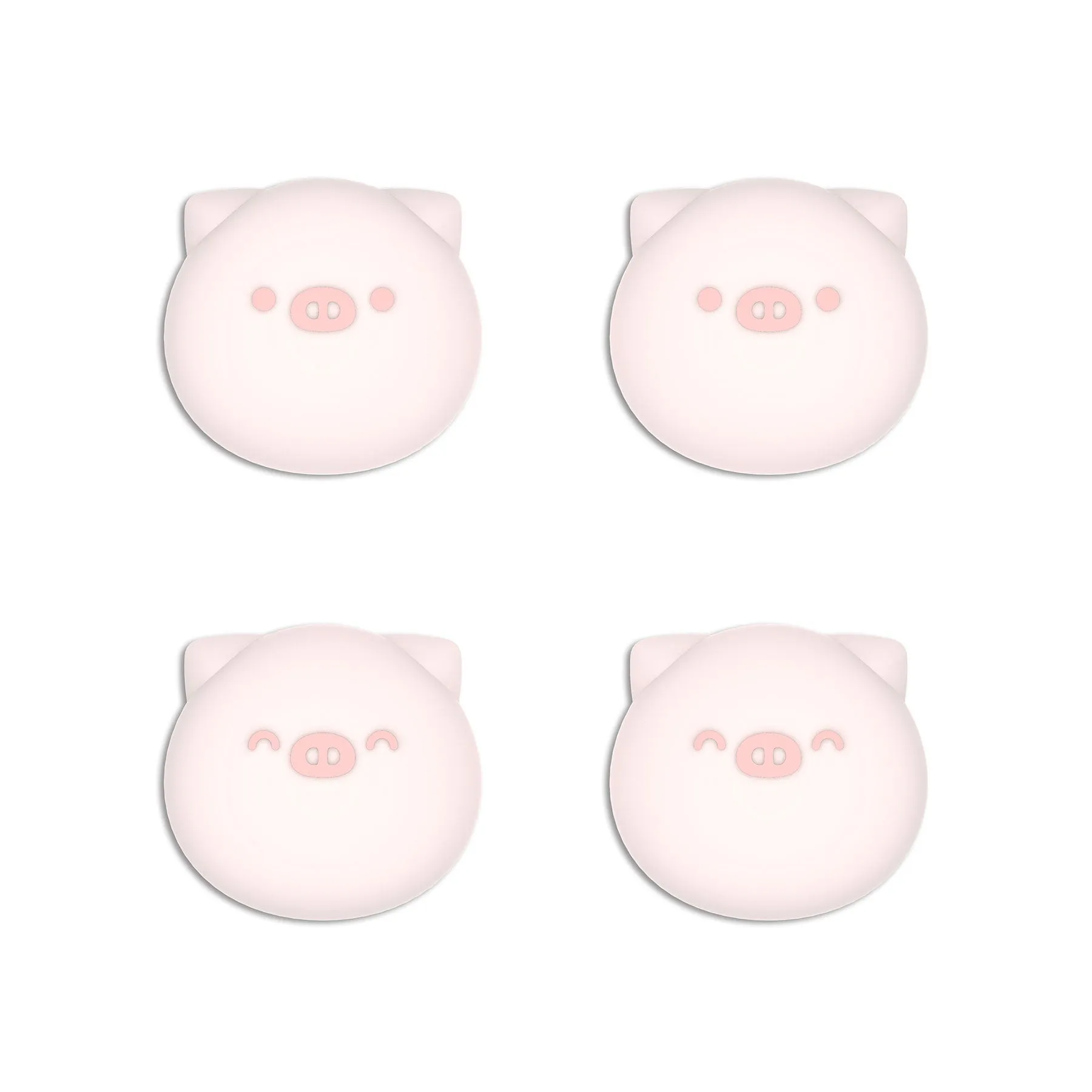 PlayVital Chubby Piggy Cute Switch Thumb Grip Caps, Joystick Caps for NS Switch Lite, Silicone Analog Cover Thumbstick Grips for Joycon of Switch OLED - NJM1160