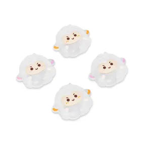 PlayVital Fuzzy Sheep Switch Thumb Grip Caps, Joystick Caps for NS Switch Lite, Silicone Analog Cover Thumbstick Grips for Joycon of Switch OLED - NJM1189