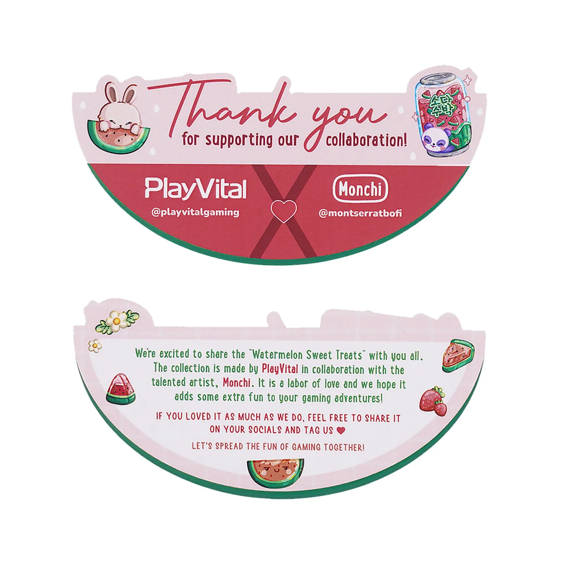 PlayVital Joystick Caps for Nintendo Switch, Thumbstick Caps for Switch Lite, Analog Cover for Joycon of Switch OLED, Thumb Grip Caps for Switch & Switch Lite & Switch OLED - Melon Sweeties Duo - NJM1197