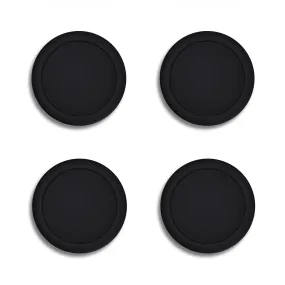 PlayVital Joystick Caps for NS, Thumbstick Caps for Switch Lite, Silicone Analog Cover for Joycon of Switch OLED, Thumb Grip Rocker Caps for Switch & Switch Lite & Switch OLED - Black- NJM1141