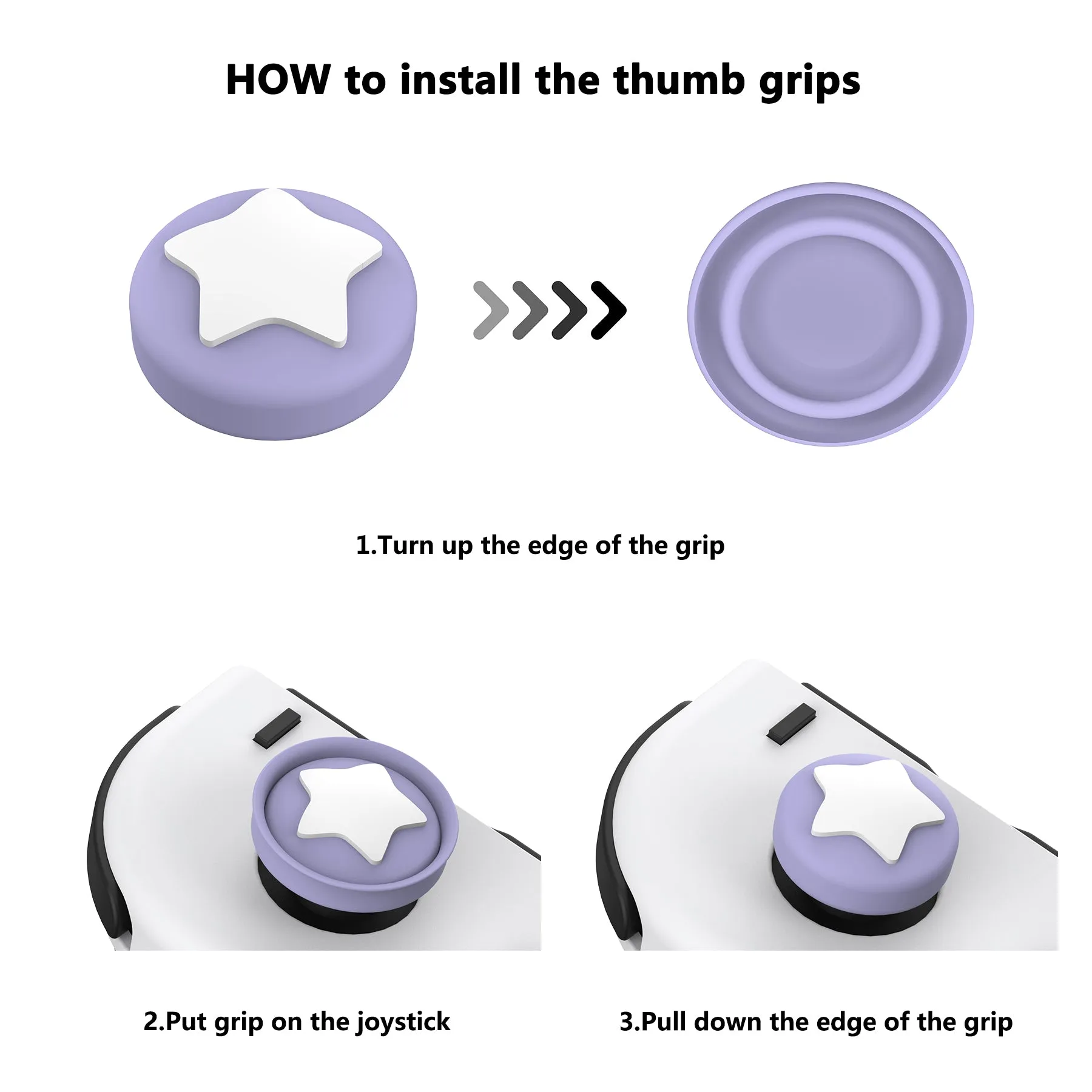 PlayVital Lemon & Strawberry Switch Thumb Grip Caps, Joystick Caps for NS Switch Lite, Silicone Analog Cover Thumbstick Grips for Joycon of Switch OLED - NJM1200