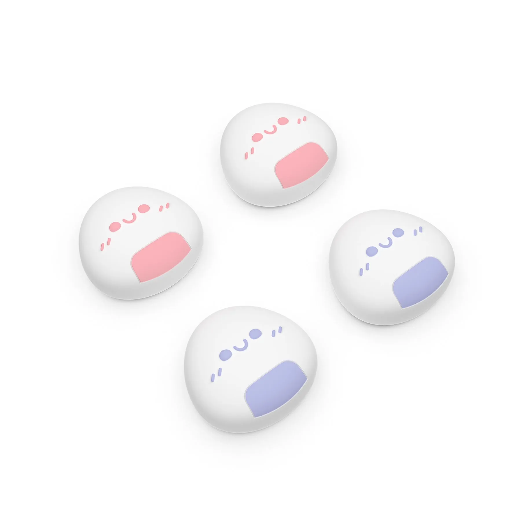 PlayVital Light Violet & Pink Cute Switch Thumb Grip Caps, Joystick Caps for NS Switch Lite, Silicone Analog Cover Thumbstick Grips for Joycon of Switch OLED - NJM1157