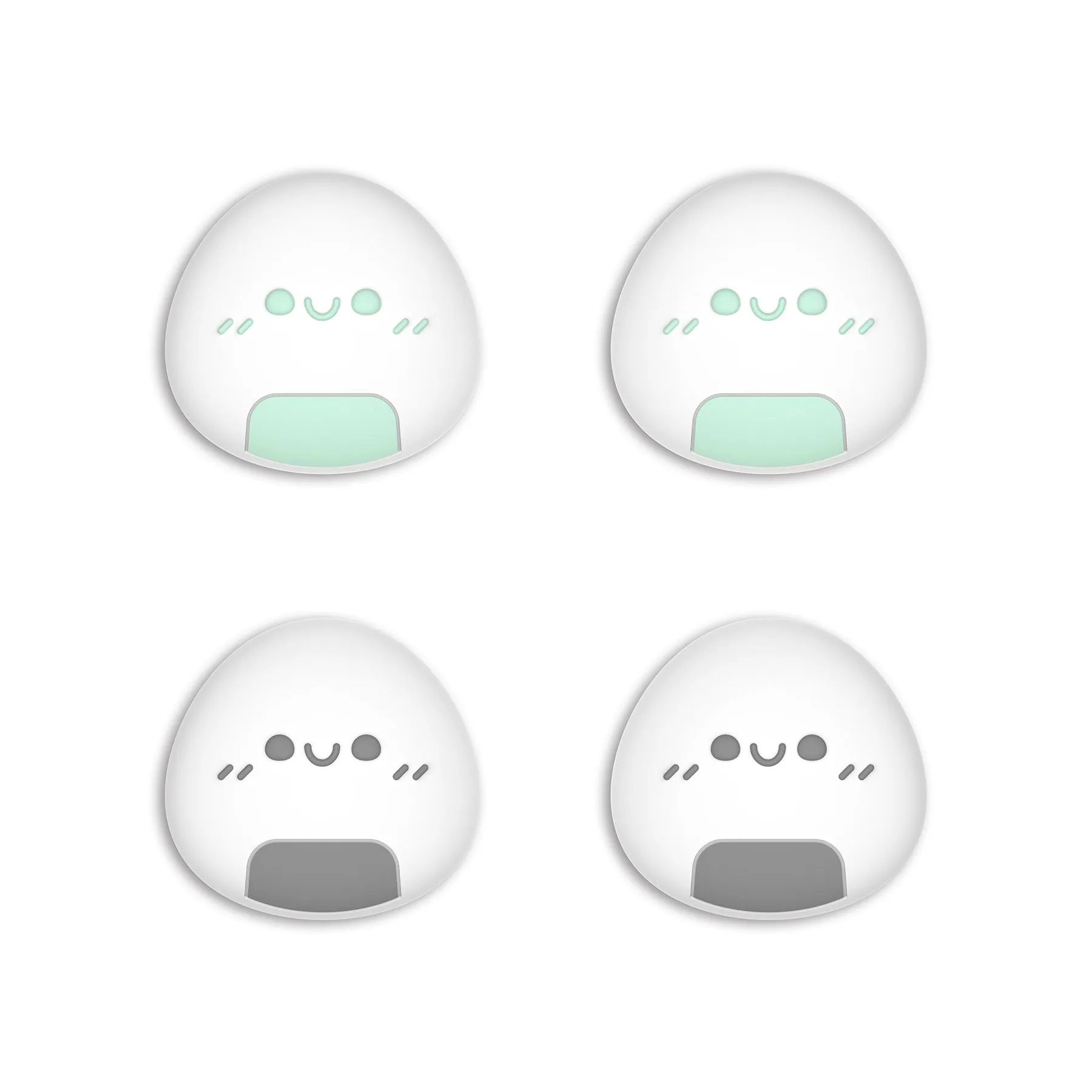 PlayVital Onigiri Cute Switch Thumb Grip Caps, Joystick Caps for NS Switch Lite, Silicone Analog Cover Thumbstick Grips for Joycon of Switch OLED - NJM1156