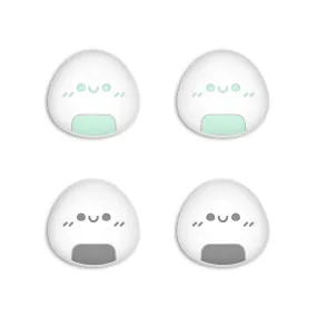 PlayVital Onigiri Cute Switch Thumb Grip Caps, Joystick Caps for NS Switch Lite, Silicone Analog Cover Thumbstick Grips for Joycon of Switch OLED - NJM1156