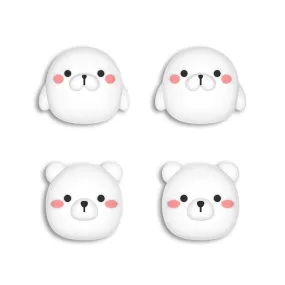 PlayVital Polar Bear & Baby Seal Cute Switch Thumb Grip Caps, Joystick Caps for NS Switch Lite, Silicone Analog Cover Thumbstick Grips for Joycon of Switch OLED - NJM1145