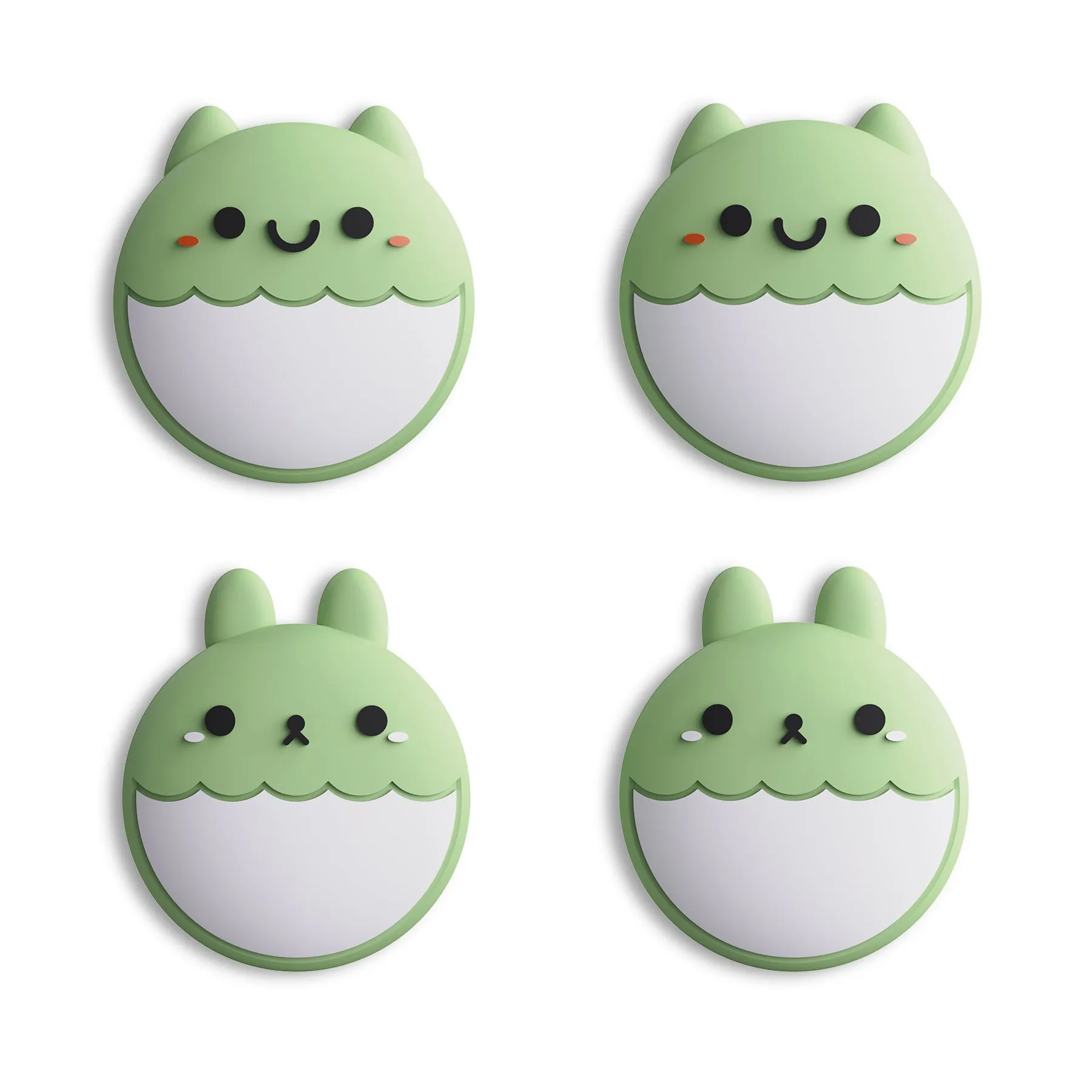 PlayVital Rabbit & Squirrel Cute Switch Thumb Grip Caps, Matcha Green Joystick Caps for NS Switch Lite, Silicone Analog Cover Thumbstick Grips for Joycon of Switch OLED - NJM1123