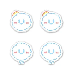 PlayVital Rainbow Clouds & Rainy Clouds Cute Switch Thumb Grip Caps, Joystick Caps for NS Switch Lite, Silicone Analog Cover Thumbstick Grips for Joycon of Switch OLED - NJM1165