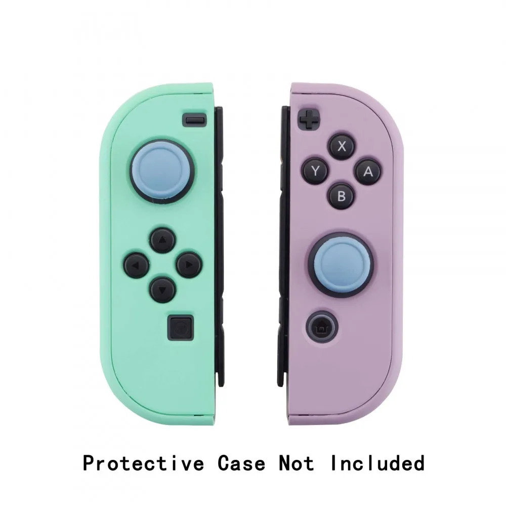PlayVital Switch Joystick Caps, Switch Lite Thumbstick Caps, Silicone Analog Cover for Joycon of Switch OLED, Thumb Grip Rocker Caps for Nintendo Switch & Switch Lite - 4 Pcs Airforce Blue - NJM1019