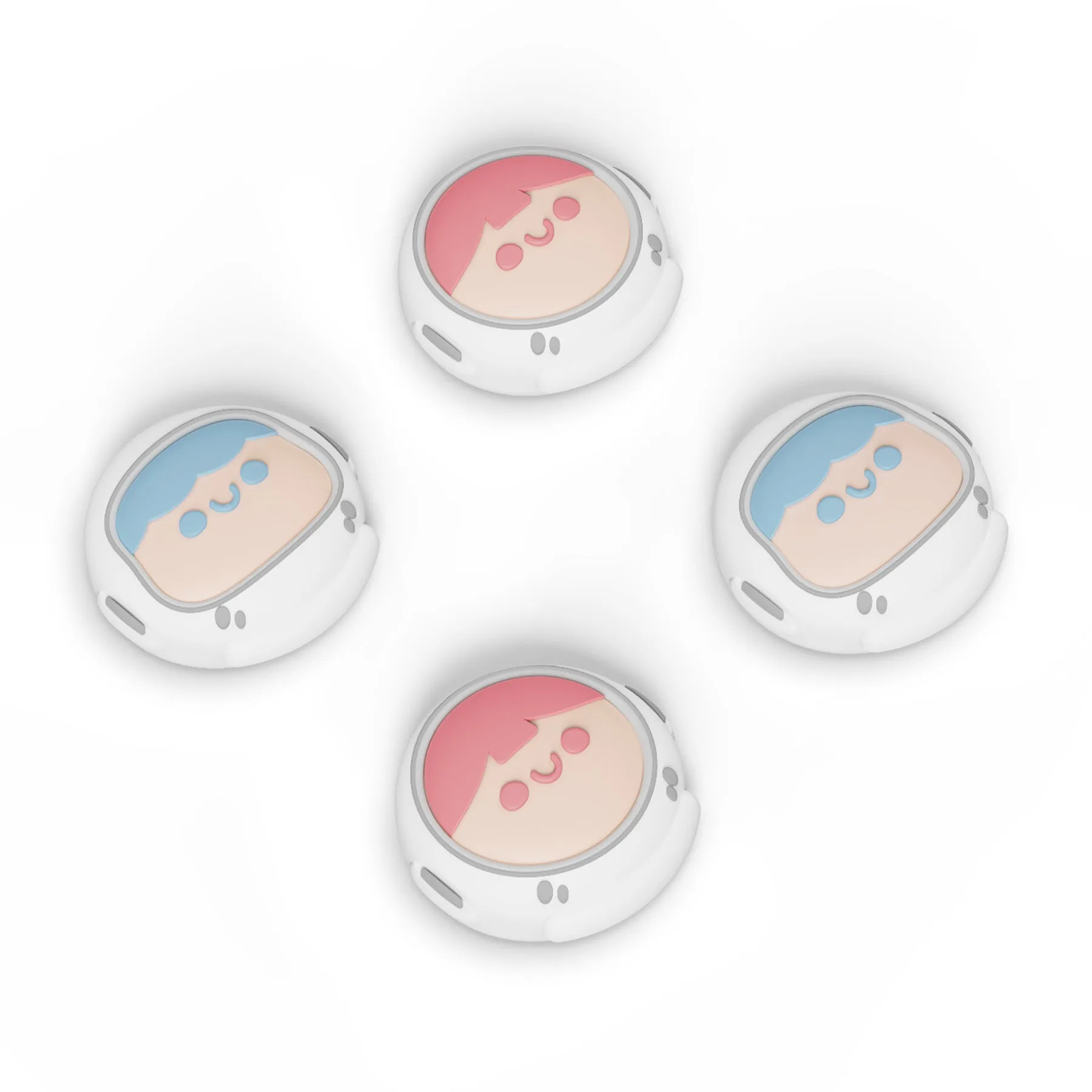 PlayVital Switch Joystick Caps, Switch Lite Thumbstick Caps, Silicone Analog Cover for Joycon of Switch OLED, Thumb Grip Rocker Caps for Nintendo Switch & Switch Lite - 4 Pcs Antique Astronaut - NJM1170