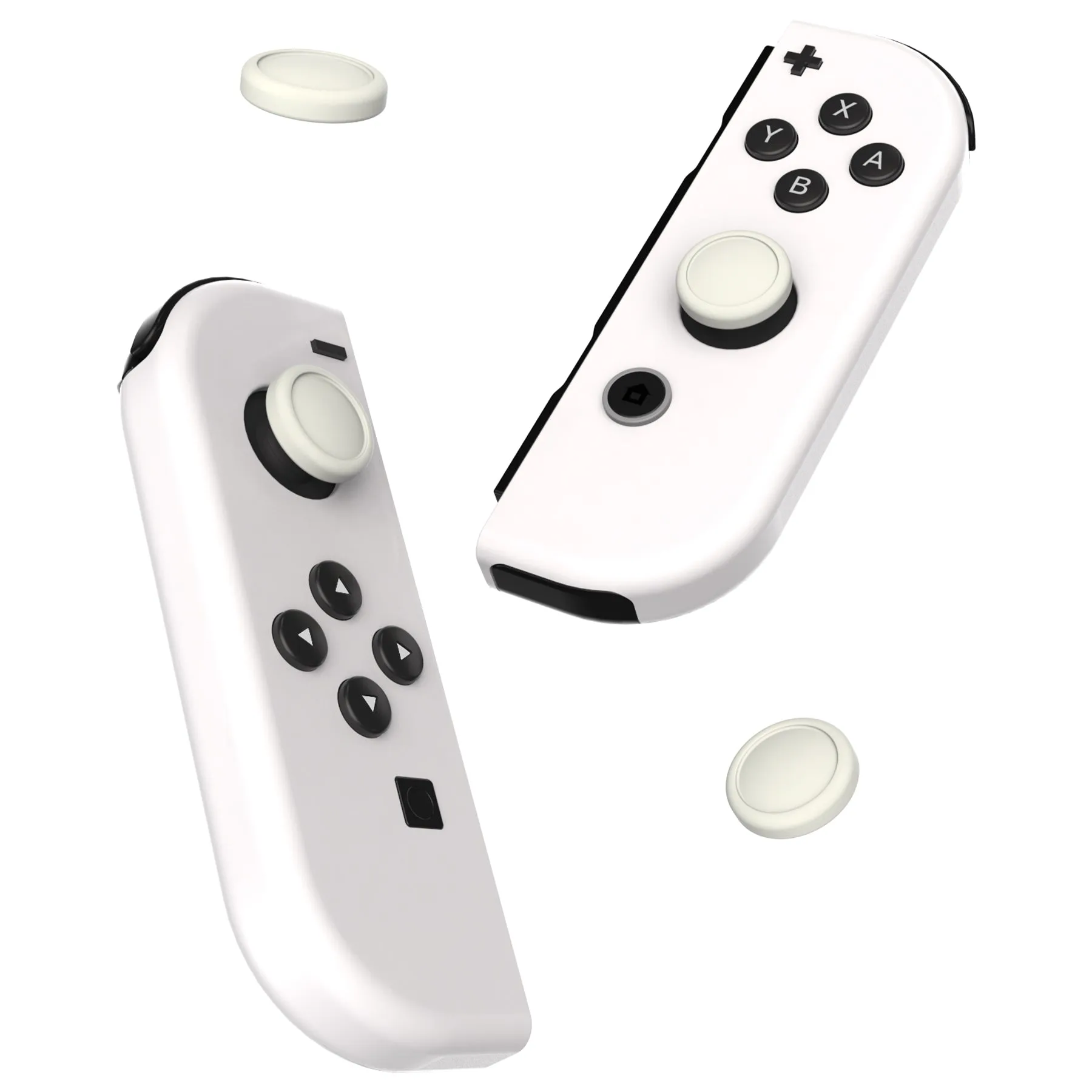 PlayVital Switch Joystick Caps, Switch Lite Thumbstick Caps, Silicone Analog Cover for Joycon of Switch OLED, Thumb Grip Rocker Caps for Nintendo Switch & Switch Lite - 4 Pcs Antique Yellow - NJM1168
