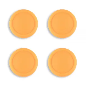 PlayVital Switch Joystick Caps, Switch Lite Thumbstick Caps, Silicone Analog Cover for Joycon of Switch OLED, Thumb Grip Rocker Caps for Nintendo Switch & Switch Lite - 4 Pcs Caution Yellow - NJM1015