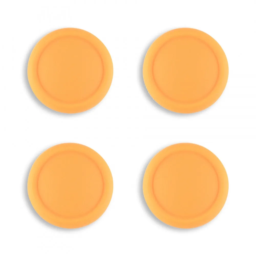 PlayVital Switch Joystick Caps, Switch Lite Thumbstick Caps, Silicone Analog Cover for Joycon of Switch OLED, Thumb Grip Rocker Caps for Nintendo Switch & Switch Lite - 4 Pcs Caution Yellow - NJM1015