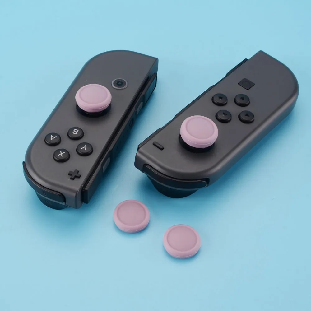 PlayVital Switch Joystick Caps, Switch Lite Thumbstick Caps, Silicone Analog Cover for Joycon of Switch OLED, Thumb Grip Rocker Caps for Nintendo Switch & Switch Lite - 4 Pcs Dark Grayish Violet - NJM1017