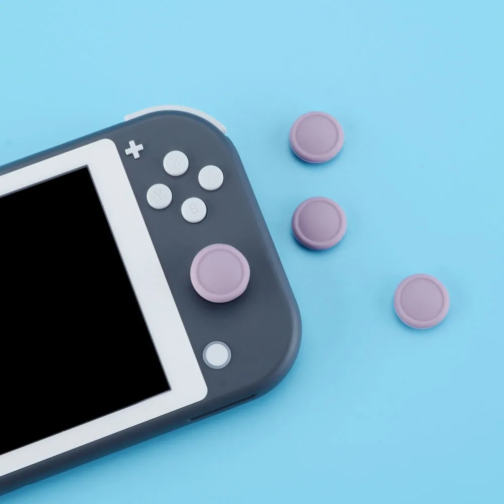 PlayVital Switch Joystick Caps, Switch Lite Thumbstick Caps, Silicone Analog Cover for Joycon of Switch OLED, Thumb Grip Rocker Caps for Nintendo Switch & Switch Lite - 4 Pcs Dark Grayish Violet - NJM1017
