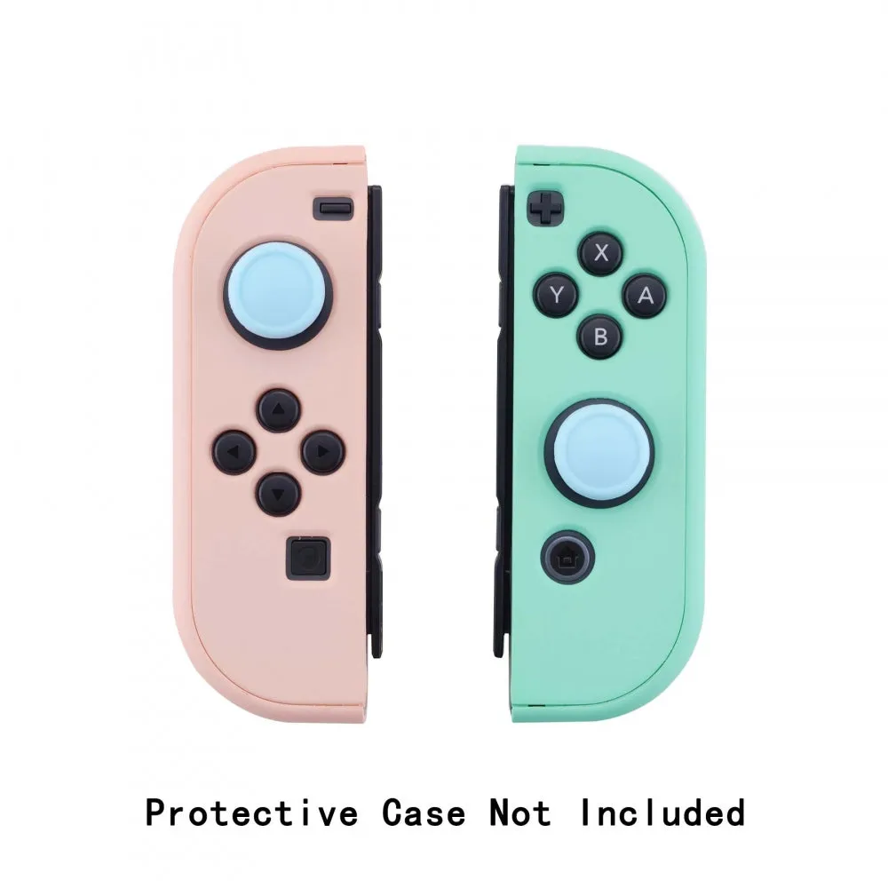 PlayVital Switch Joystick Caps, Switch Lite Thumbstick Caps, Silicone Analog Cover for Joycon of Switch OLED, Thumb Grip Rocker Caps for Nintendo Switch & Switch Lite - 4 Pcs Heaven Blue - NJM1012