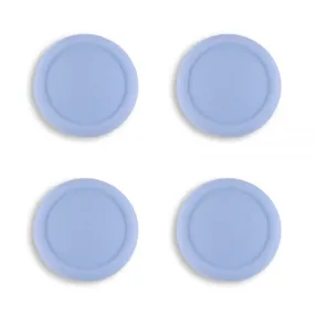 PlayVital Switch Joystick Caps, Switch Lite Thumbstick Caps, Silicone Analog Cover for Joycon of Switch OLED, Thumb Grip Rocker Caps for Nintendo Switch & Switch Lite - 4 Pcs Light Violet- NJM1014