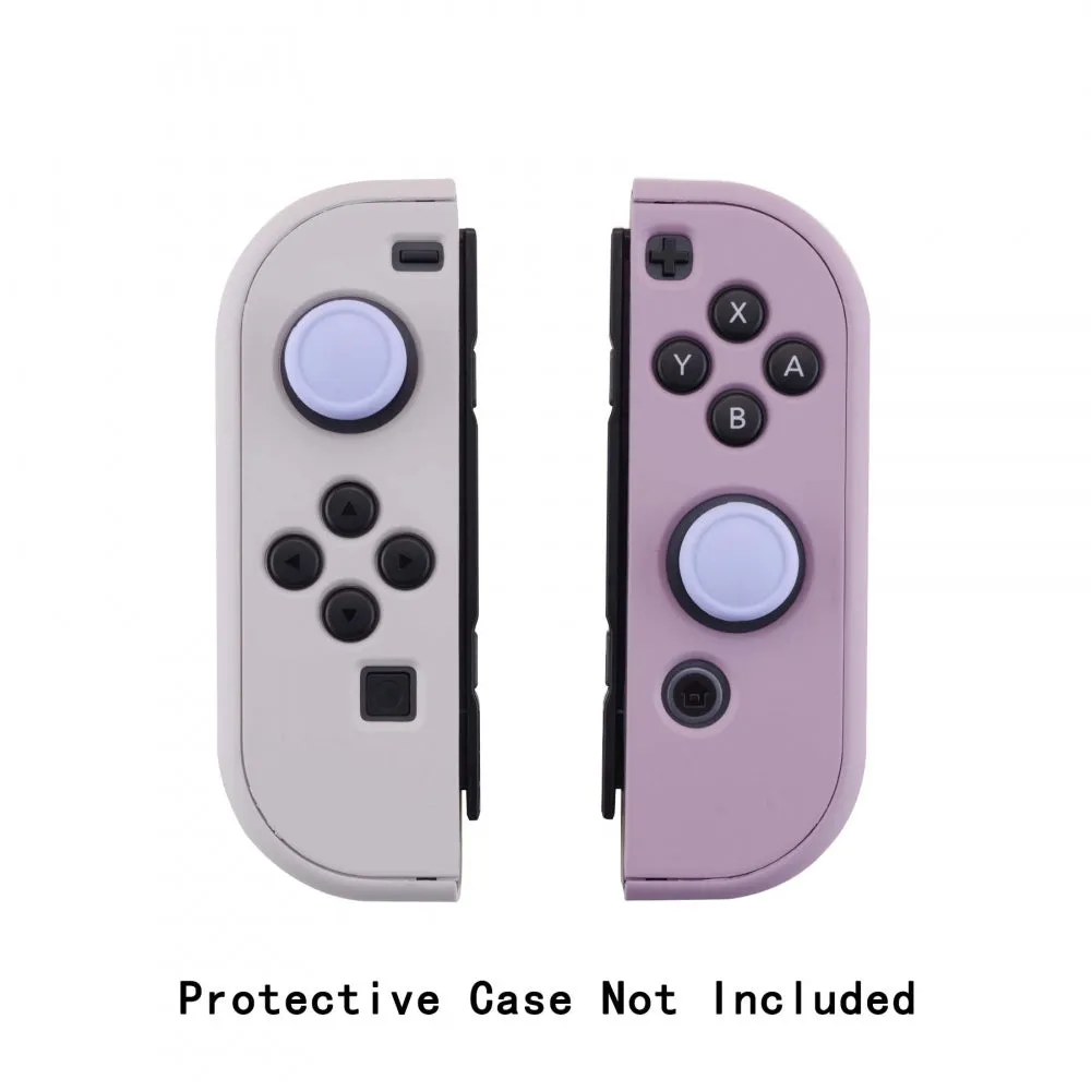 PlayVital Switch Joystick Caps, Switch Lite Thumbstick Caps, Silicone Analog Cover for Joycon of Switch OLED, Thumb Grip Rocker Caps for Nintendo Switch & Switch Lite - 4 Pcs Light Violet- NJM1014