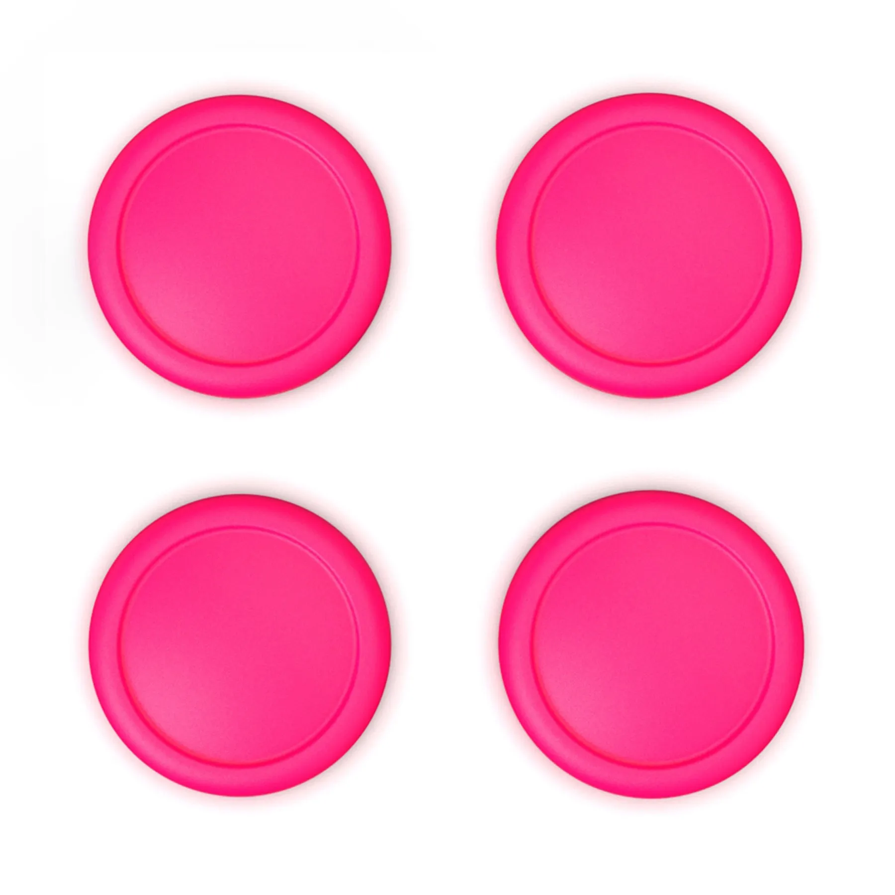 PlayVital Switch Joystick Caps, Switch Lite Thumbstick Caps, Silicone Analog Cover for Joycon of Switch OLED Thumb Grip Rocker Caps for Nintendo Switch & Switch Lite - Bright Pink - NJM1204