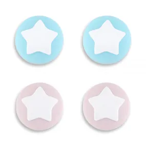 PlayVital Switch Joystick Caps, Switch Lite Thumbstick Caps, Silicone Analog Cover for Joycon of Switch OLED, Thumb Grip Rocker Caps for Nintendo Switch & Switch Lite - Cherry Blossoms & Heaven Blue - NJM1001