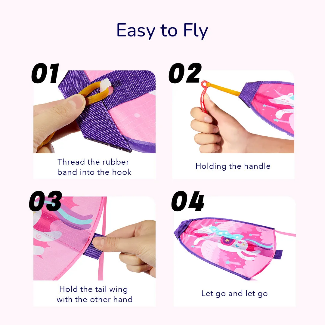 Pop-Up Mini Kite: Iridescent Unicorn