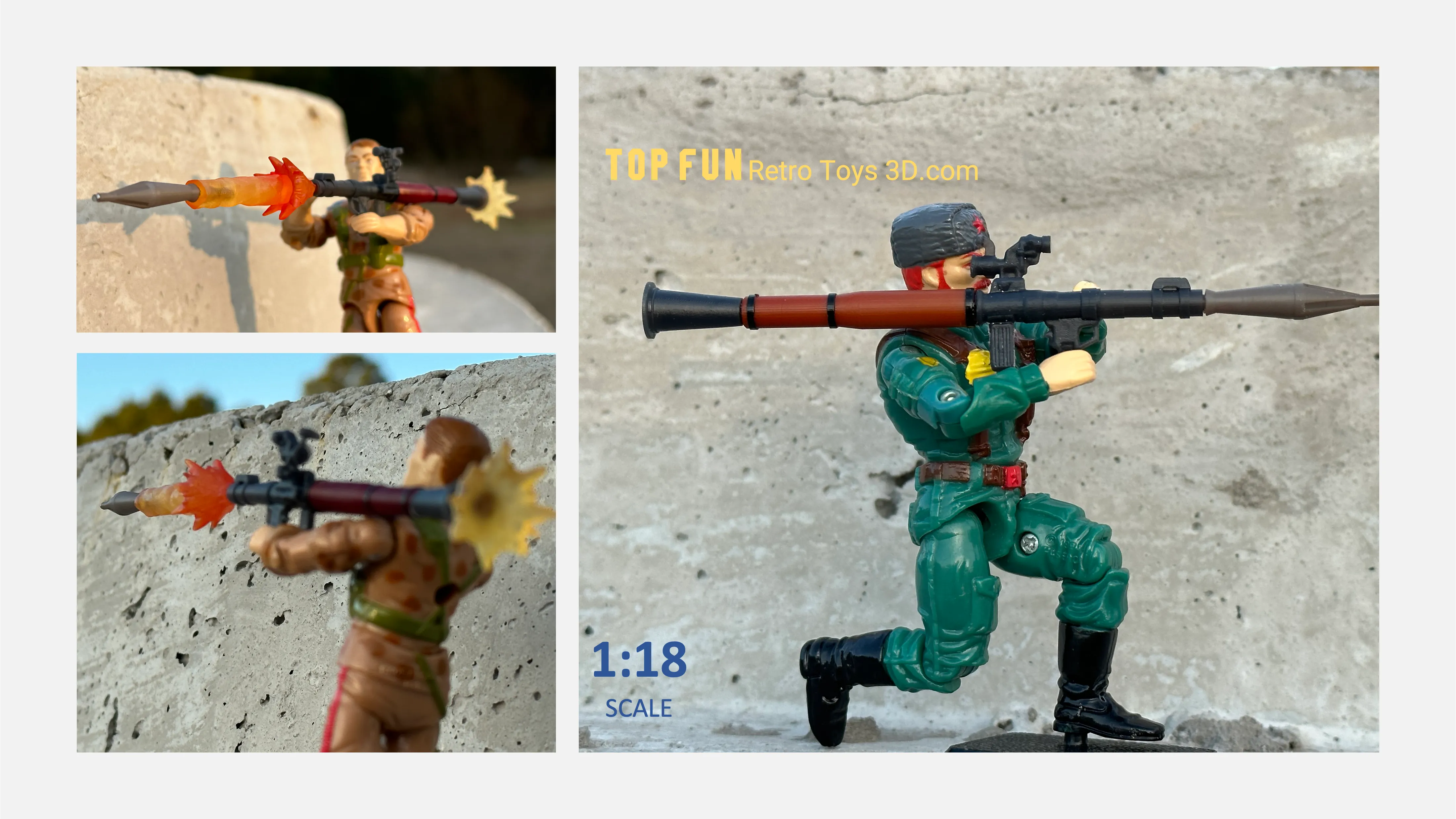 RPG-7 with Blast Effects 1:18 Scale