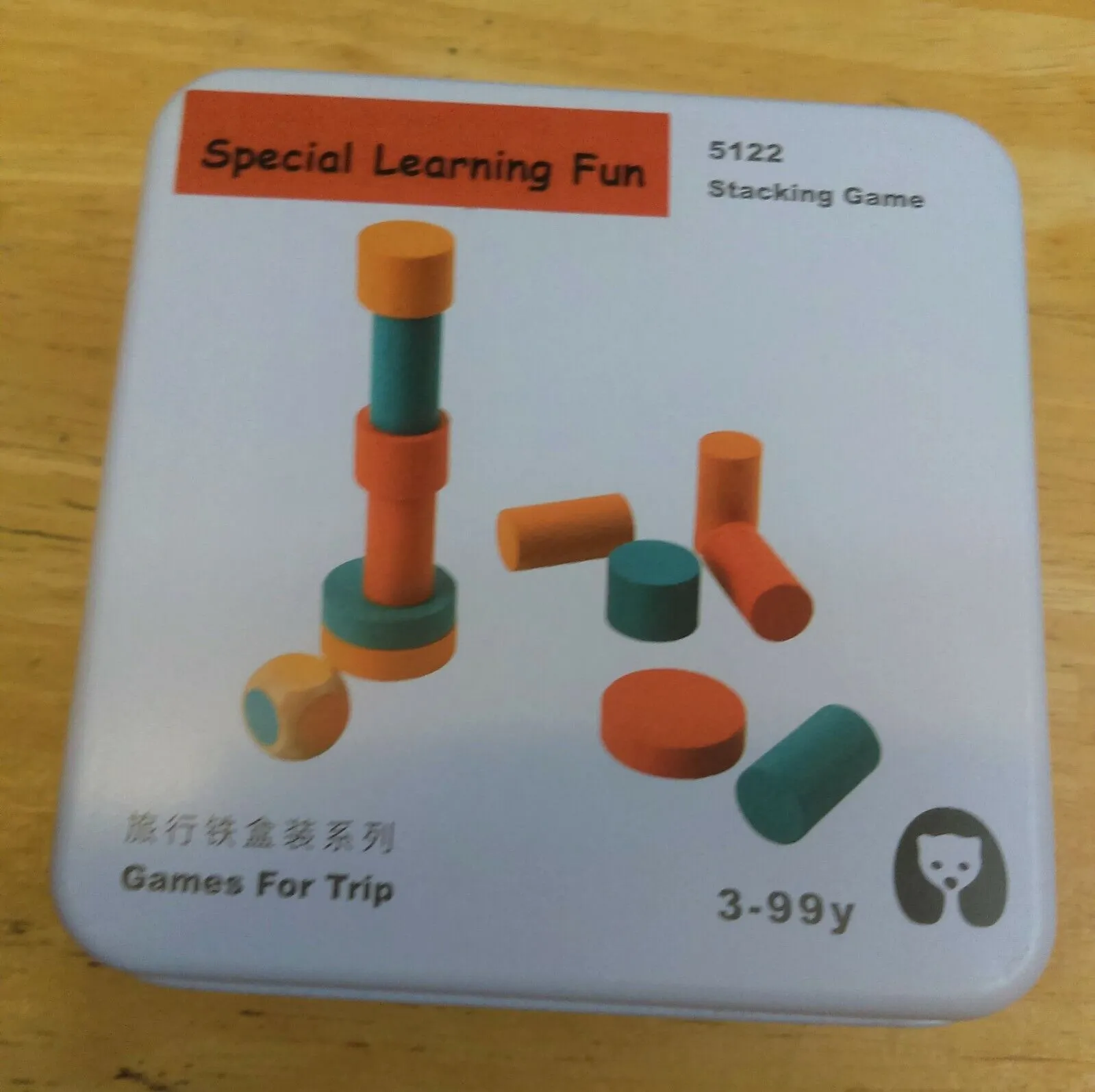 Set 12 -TWELVE different Puzzle Educational Games for Travel in closable Tin Can.