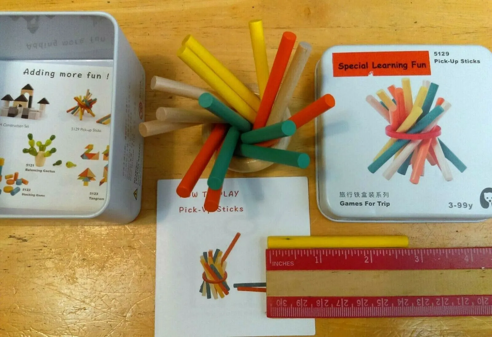 Set 12 -TWELVE different Puzzle Educational Games for Travel in closable Tin Can.