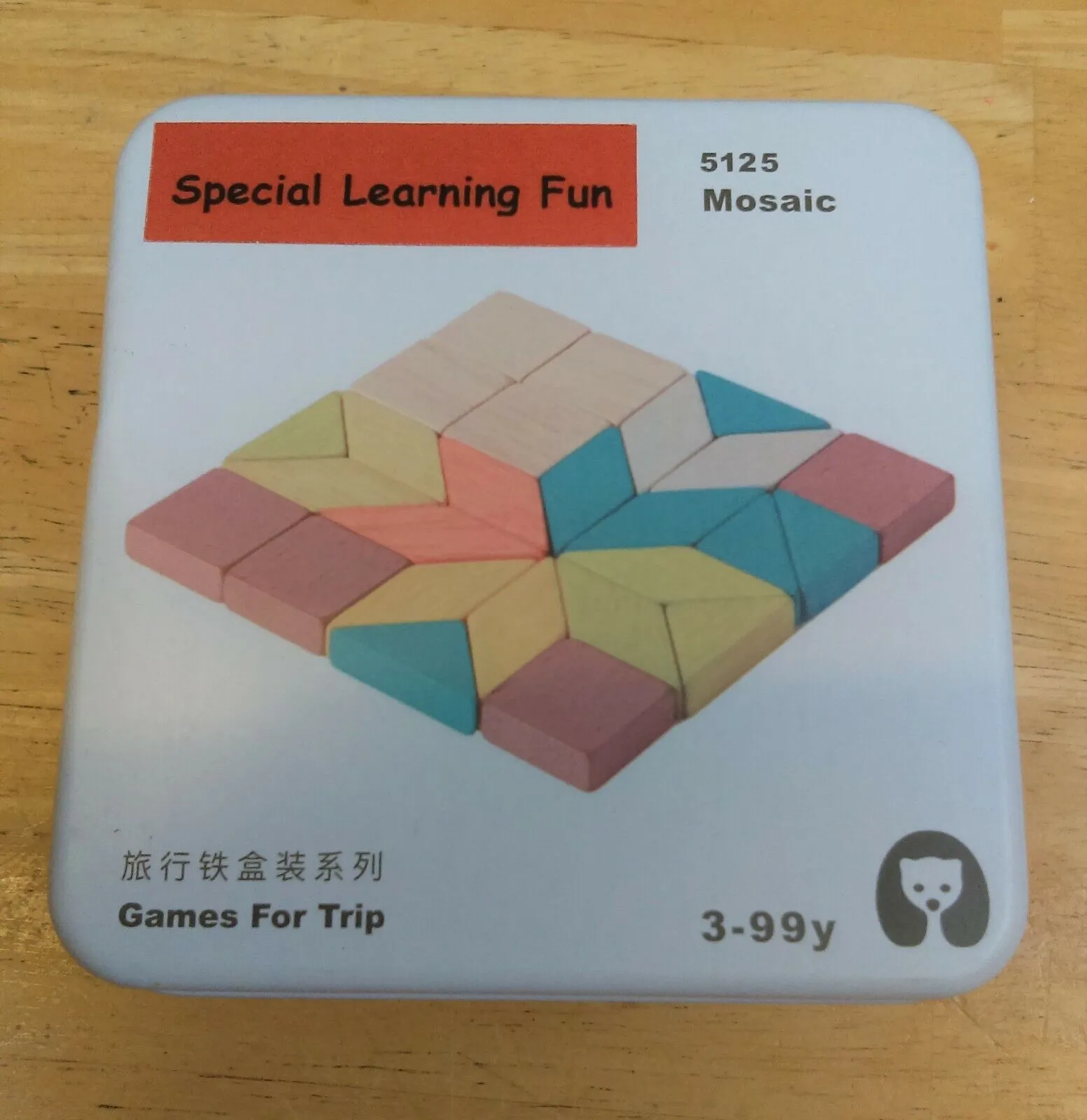 Set 12 -TWELVE different Puzzle Educational Games for Travel in closable Tin Can.