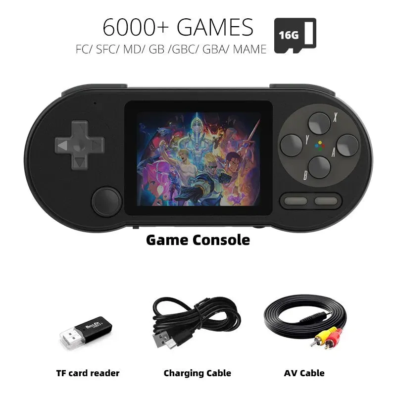 SF2000 3 Inch Screen Handheld Game Console Player Portable Game Player Built-in 6000 Games For Support AV Output