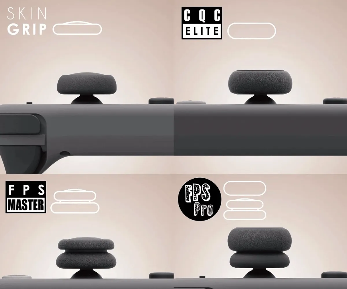 SKIN, CQC & FPS ANALOG GRIPS SET FOR NINTENDO SWITCH JOY-CON CONTROLLER