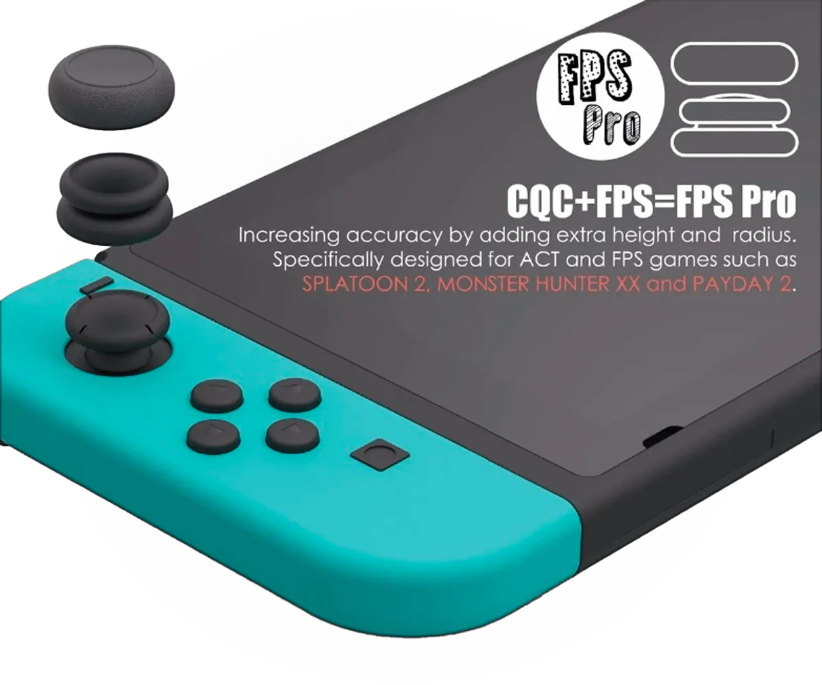 SKIN, CQC & FPS ANALOG GRIPS SET FOR NINTENDO SWITCH JOY-CON CONTROLLER