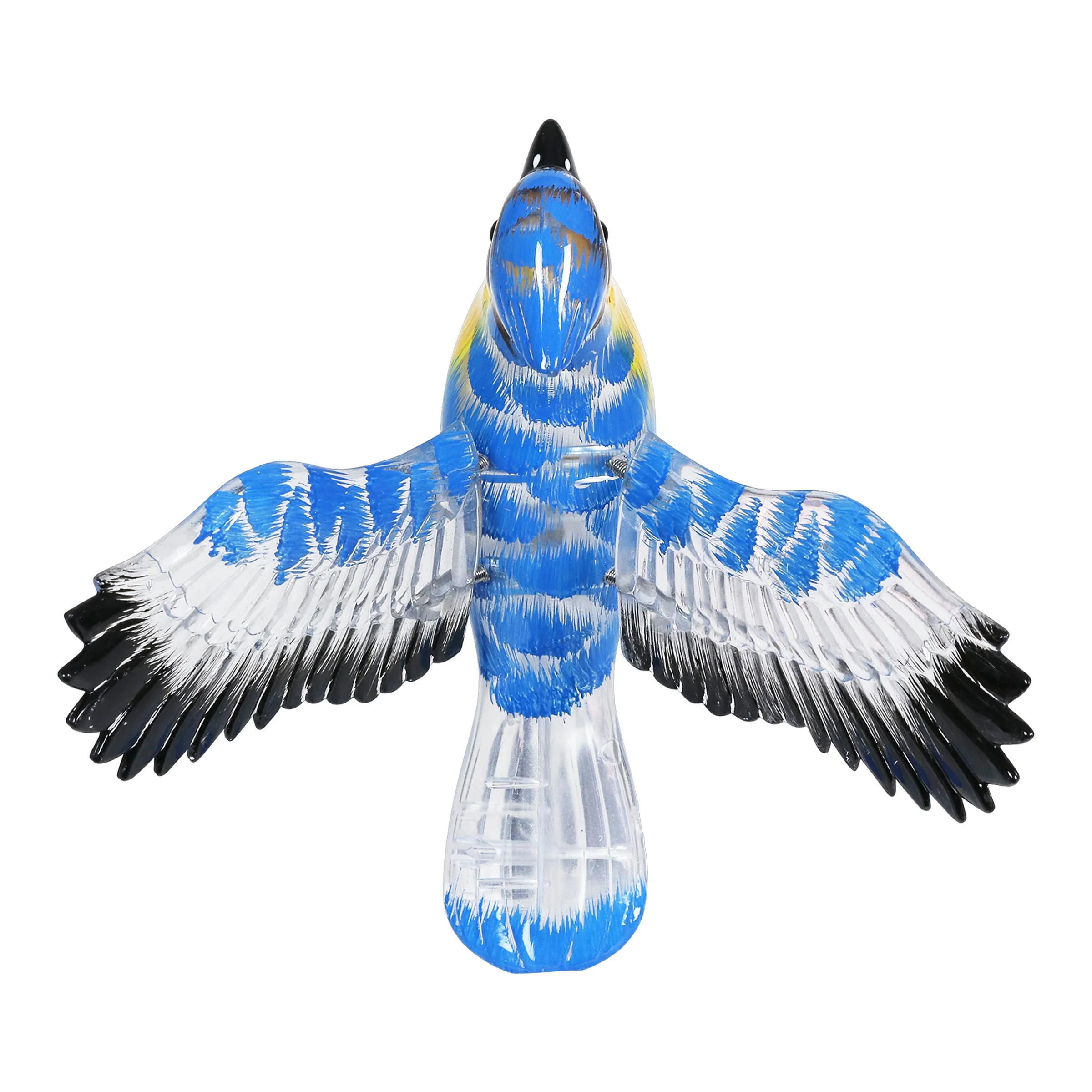 Solar WindyWing Blue Jay Garden Stake with Blue LED Lights, 7 Inch