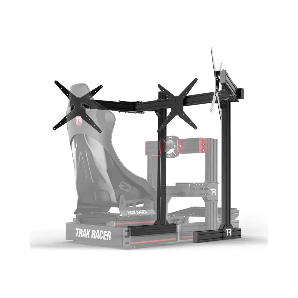 Trak Racer Aluminium Triple Monitor Floor Stand (Suits 22 To 34 Inch Monitors)