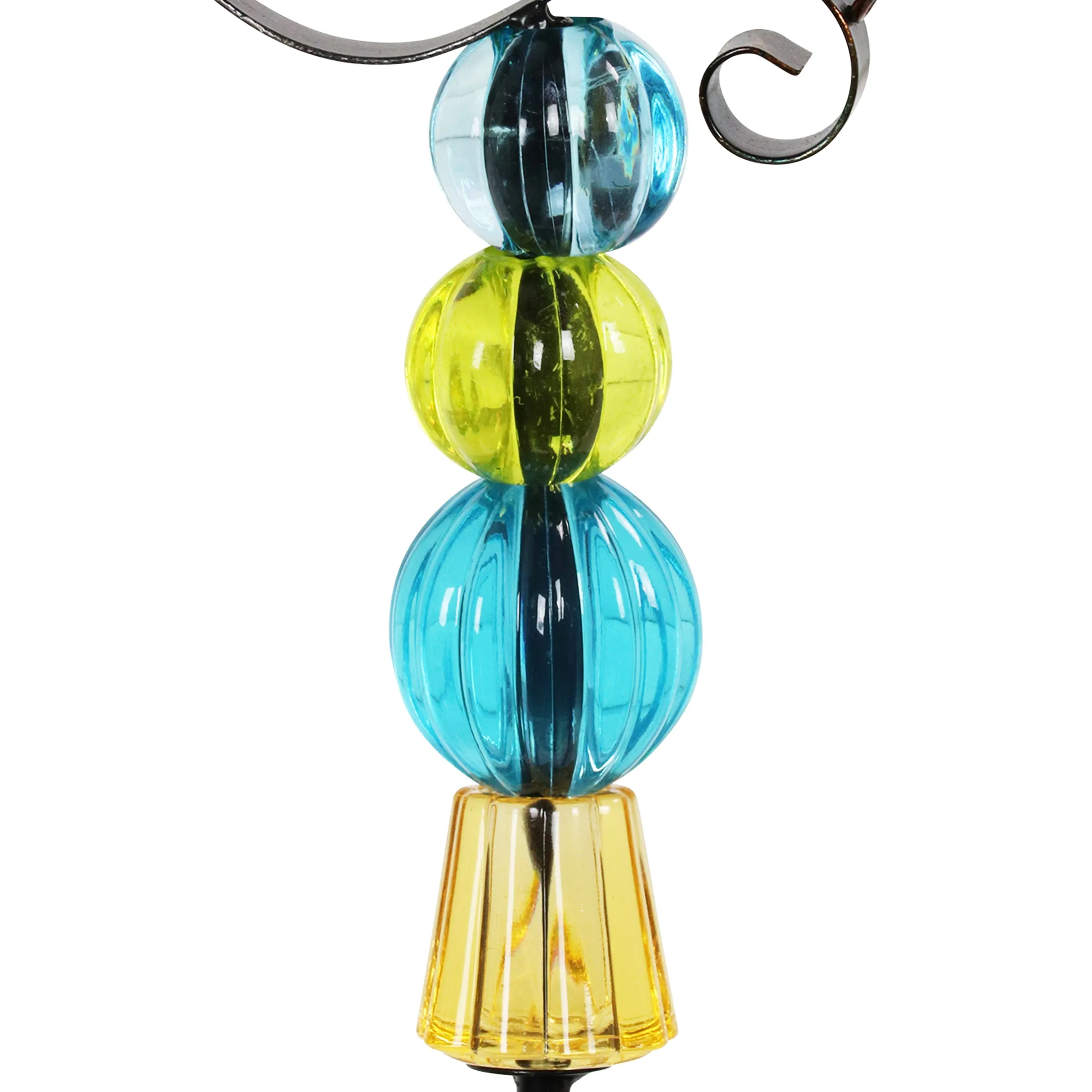 WindyWing Purple Butterfly Garden Stake with Beads, Made of glass and metal with Flapping Wings
